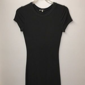 Dark olive green t-shirt dress